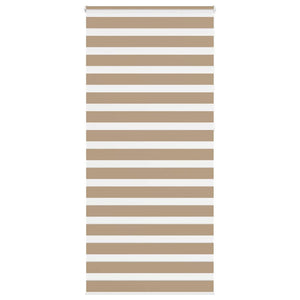 vidaXL Zebra Blind Sand Brown 100x230 cm Fabric Width 95.9 cm Polyester