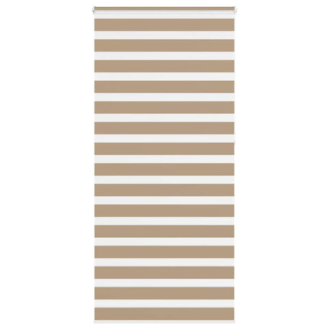 vidaXL Zebra Blind Sand Brown 100x230 cm Fabric Width 95.9 cm Polyester