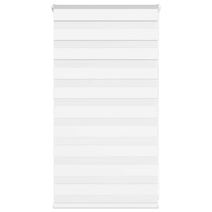 vidaXL Zebra Blind White 85x100 cm Fabric Width 80.9 cm Polyester