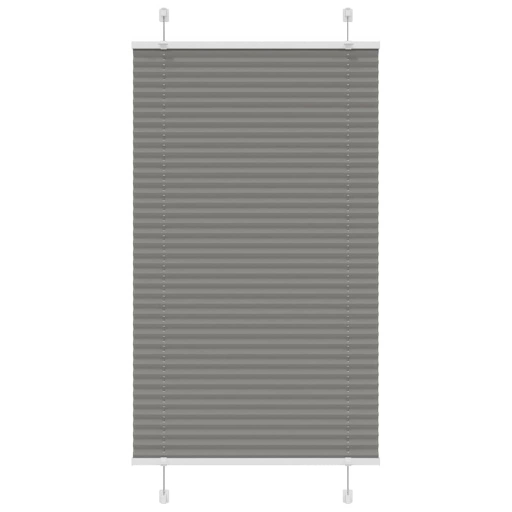 vidaXL Pleated Blind Anthracite 75x150 cm Fabric Width 74.4 cm Polyester