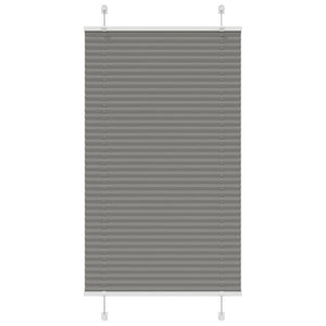 vidaXL Pleated Blind Anthracite 75x150 cm Fabric Width 74.4 cm Polyester