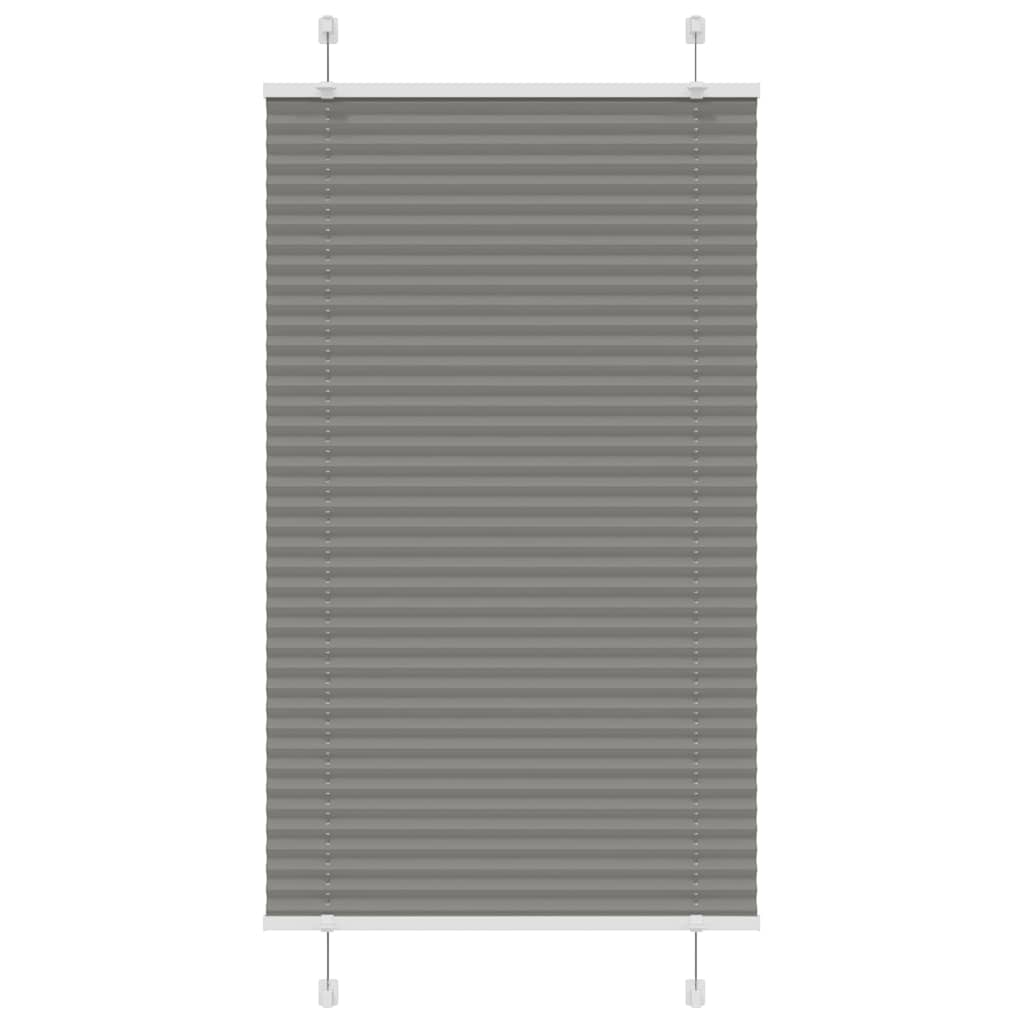 vidaXL Pleated Blind Anthracite 80x150 cm Fabric Width 79.4 cm Polyester