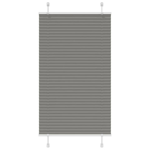 vidaXL Pleated Blind Anthracite 80x150 cm Fabric Width 79.4 cm Polyester