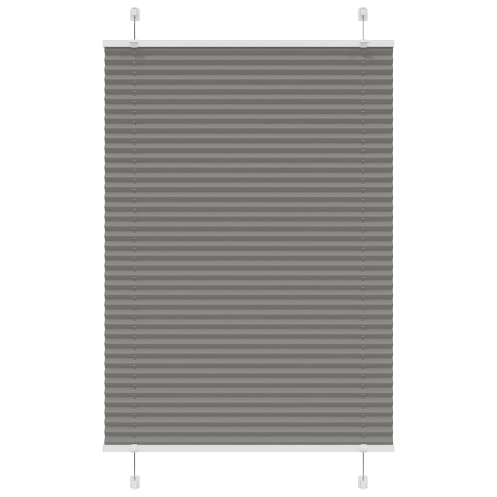 vidaXL Pleated Blind Anthracite 85x150 cm Fabric Width 84.4 cm Polyester