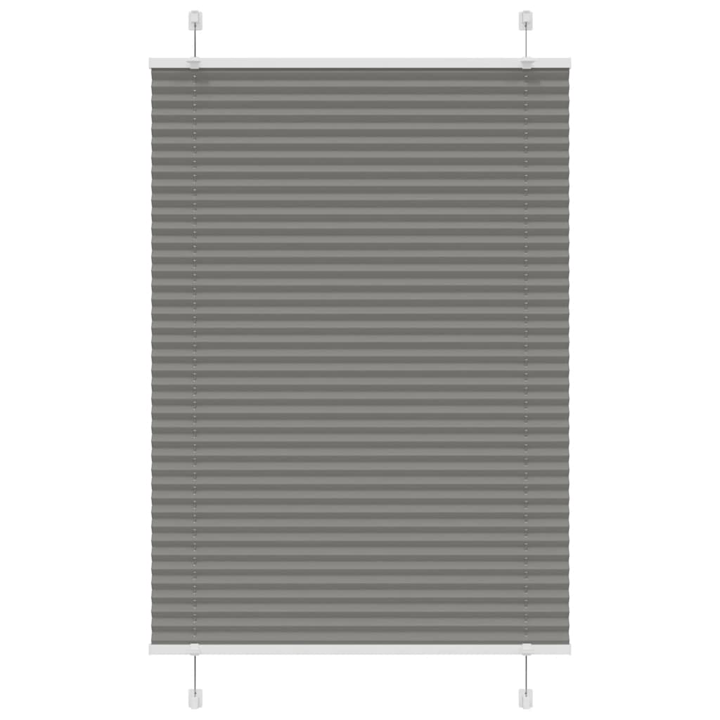 vidaXL Pleated Blind Anthracite 95x150 cm Fabric Width 94.4 cm Polyester