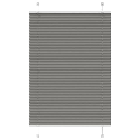 vidaXL Pleated Blind Anthracite 95x150 cm Fabric Width 94.4 cm Polyester