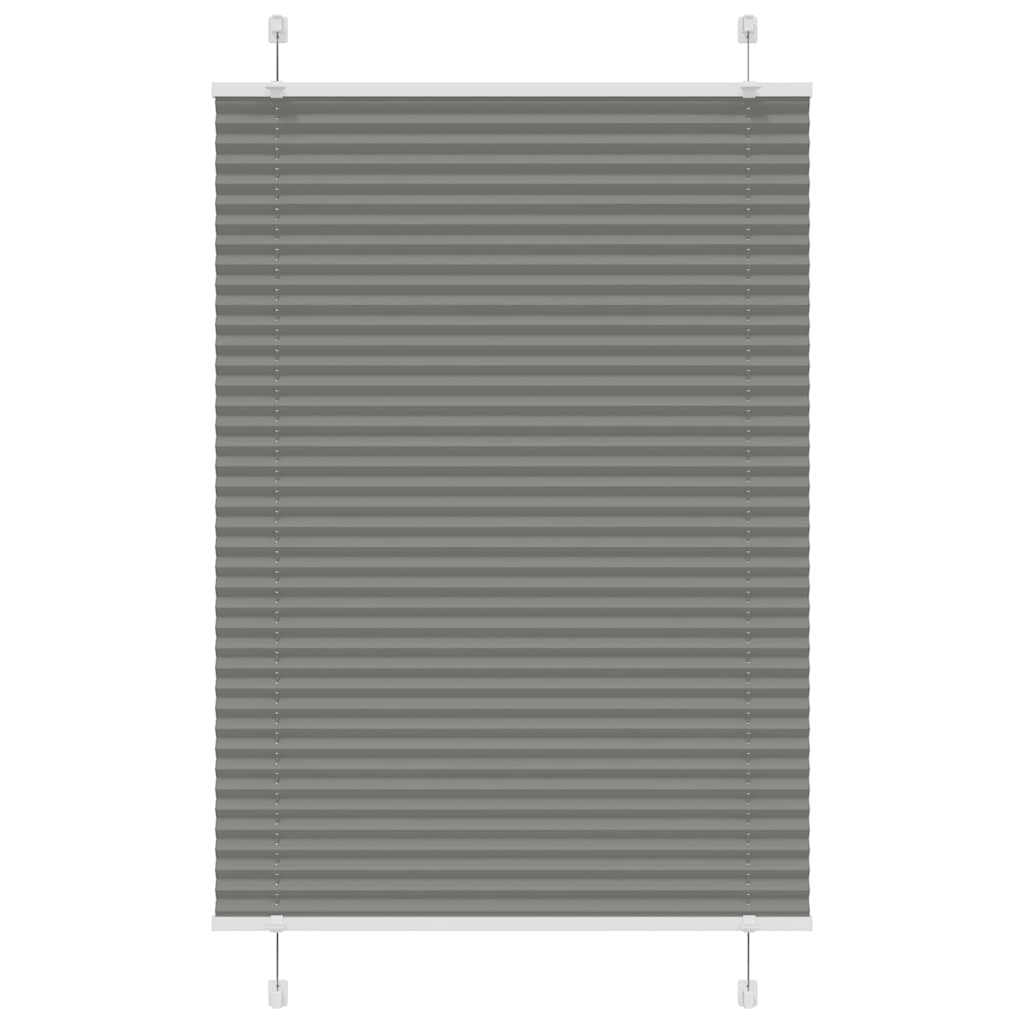 vidaXL Pleated Blind Anthracite 100x150 cm Fabric Width 99.4 cm Polyester