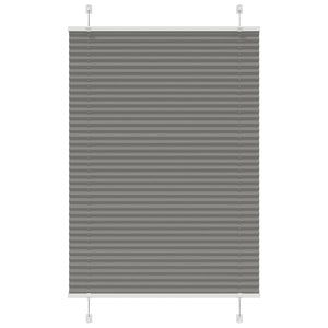 vidaXL Pleated Blind Anthracite 100x150 cm Fabric Width 99.4 cm Polyester