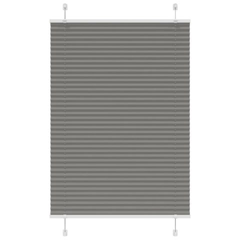 vidaXL Pleated Blind Anthracite 100x150 cm Fabric Width 99.4 cm Polyester