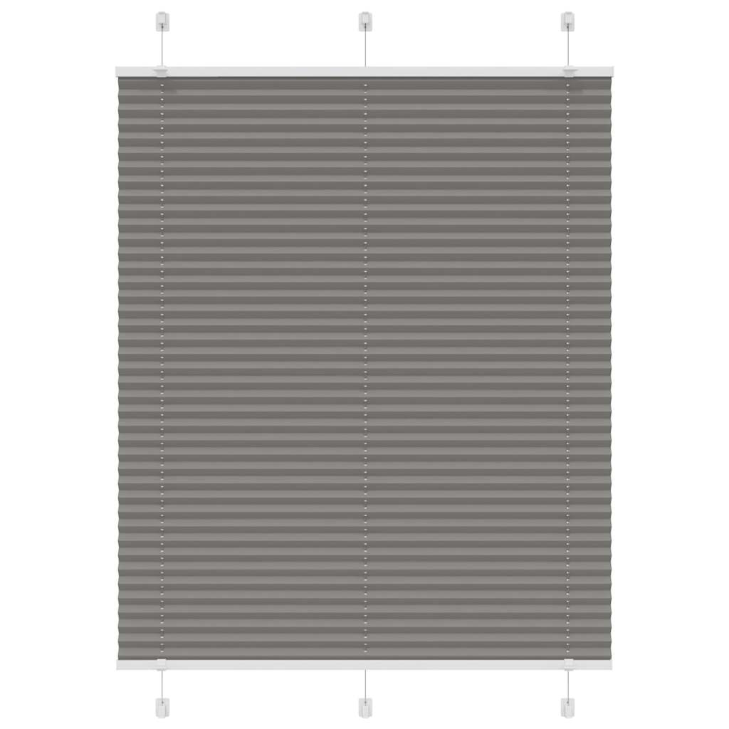 vidaXL Pleated Blind Anthracite 105x150 cm Fabric Width 104.4 cm Polyester