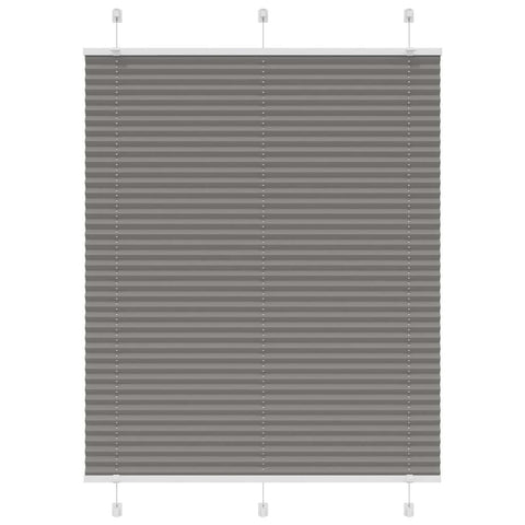 vidaXL Pleated Blind Anthracite 105x150 cm Fabric Width 104.4 cm Polyester