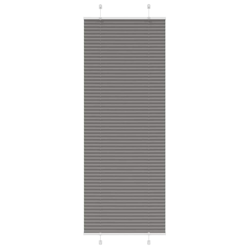 vidaXL Pleated Blind Anthracite 70x200 cm Fabric Width 69.4 cm Polyester