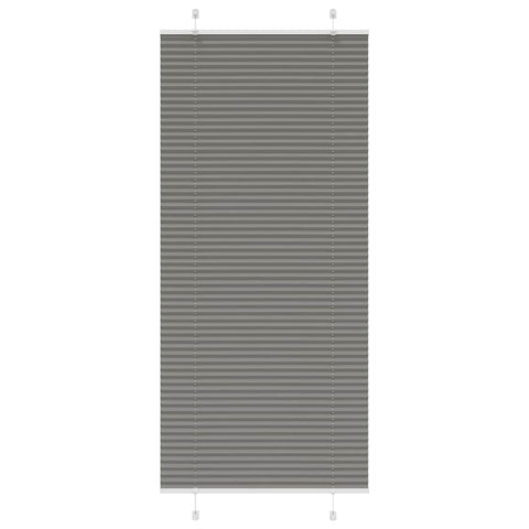 vidaXL Pleated Blind Anthracite 85x200 cm Fabric Width 84.4 cm Polyester