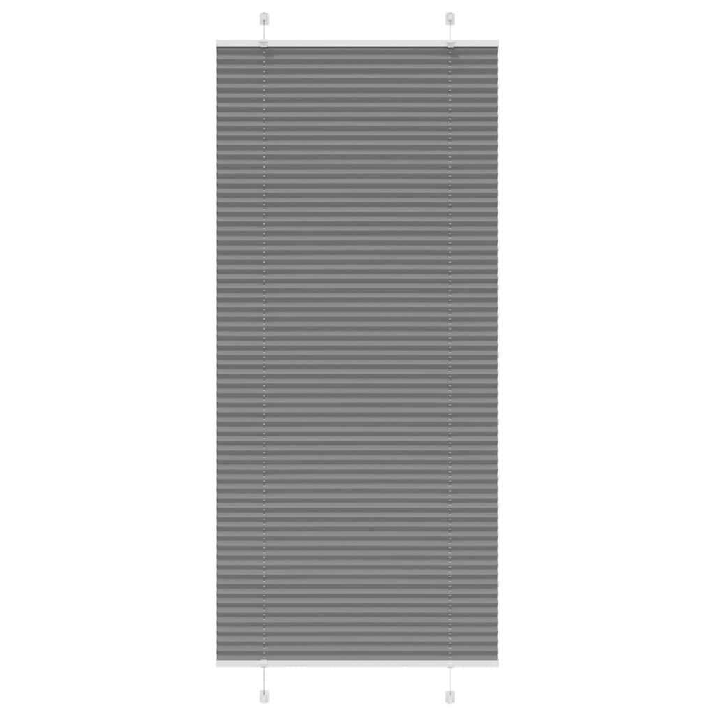 vidaXL Pleated Blind Anthracite 95x200 cm Fabric Width 94.4 cm Polyester