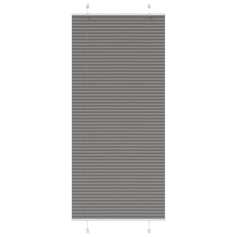 vidaXL Pleated Blind Anthracite 95x200 cm Fabric Width 94.4 cm Polyester