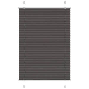 vidaXL Pleated Blind Black 85x100 cm Fabric Width 84.4 cm Polyester