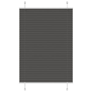 vidaXL Pleated Blind Black 95x100 cm Fabric Width 94.4 cm Polyester