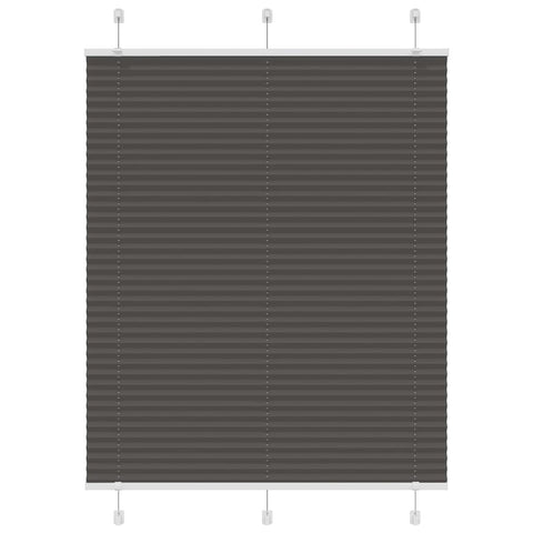 vidaXL Pleated Blind Black 105x100 cm Fabric Width 104.4 cm Polyester