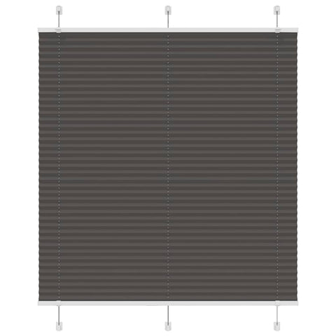 vidaXL Pleated Blind Black 115x100 cm Fabric Width 114.4 cm Polyester