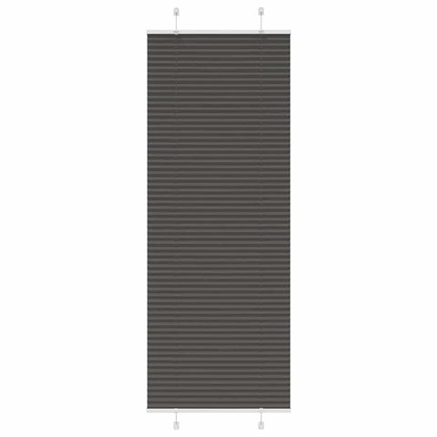 vidaXL Pleated Blind Black 70x200 cm Fabric Width 69.4 cm Polyester