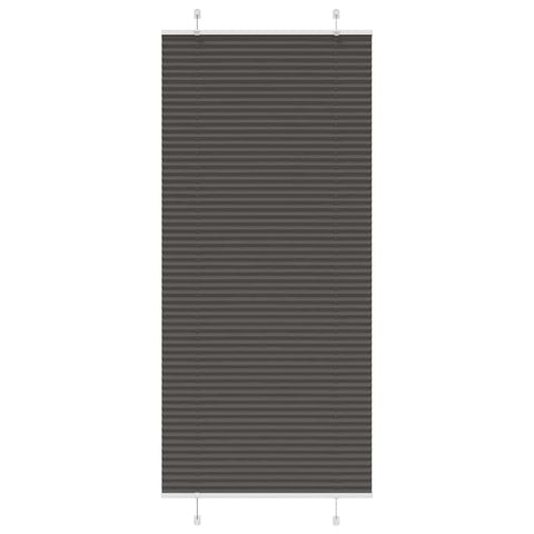 vidaXL Pleated Blind Black 85x200 cm Fabric Width 84.4 cm Polyester