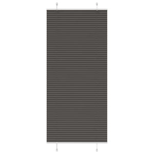 vidaXL Pleated Blind Black 90x200 cm Fabric Width 89.4 cm Polyester