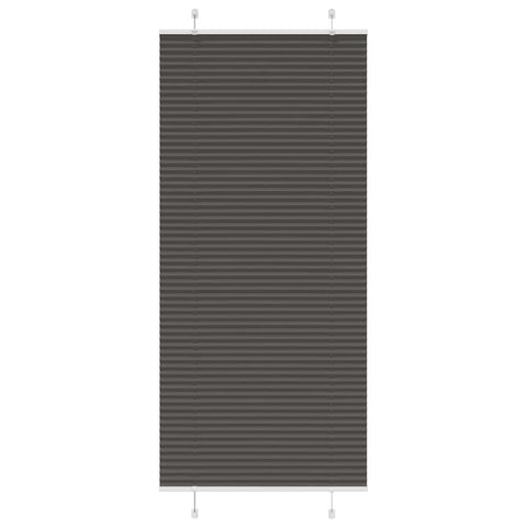 vidaXL Pleated Blind Black 90x200 cm Fabric Width 89.4 cm Polyester