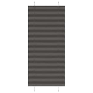 vidaXL Pleated Blind Black 95x200 cm Fabric Width 94.4 cm Polyester