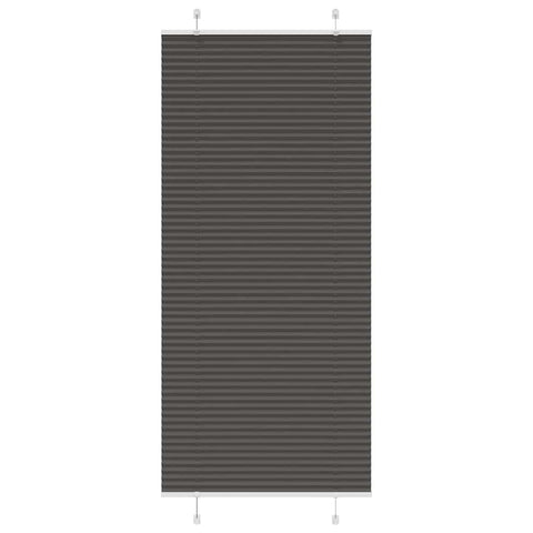 vidaXL Pleated Blind Black 95x200 cm Fabric Width 94.4 cm Polyester