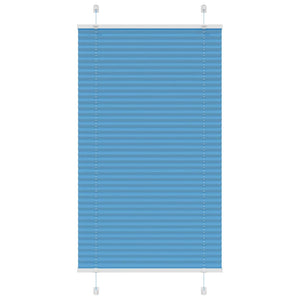 vidaXL Pleated Blind Blue 75x150 cm Fabric Width 74.4 cm Polyester