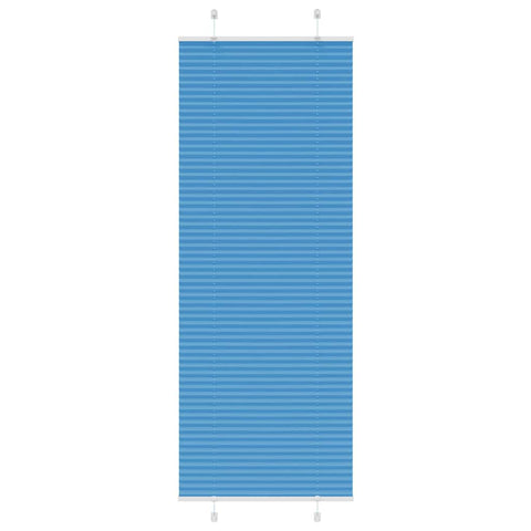 vidaXL Pleated Blind Blue 75x200 cm Fabric Width 74.4 cm Polyester