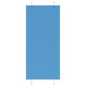 vidaXL Pleated Blind Blue 85x200 cm Fabric Width 84.4 cm Polyester