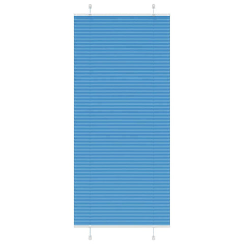 vidaXL Pleated Blind Blue 85x200 cm Fabric Width 84.4 cm Polyester