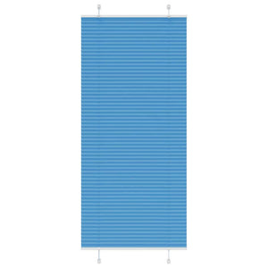 vidaXL Pleated Blind Blue 90x200 cm Fabric Width 89.4 cm Polyester