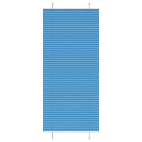 vidaXL Pleated Blind Blue 90x200 cm Fabric Width 89.4 cm Polyester