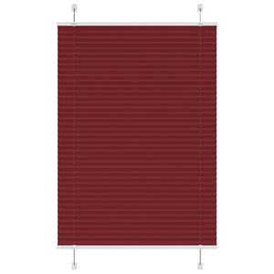 vidaXL Pleated Blind Bordeaux Red 90x100 cm Fabric Width 89.4 cm Polyester