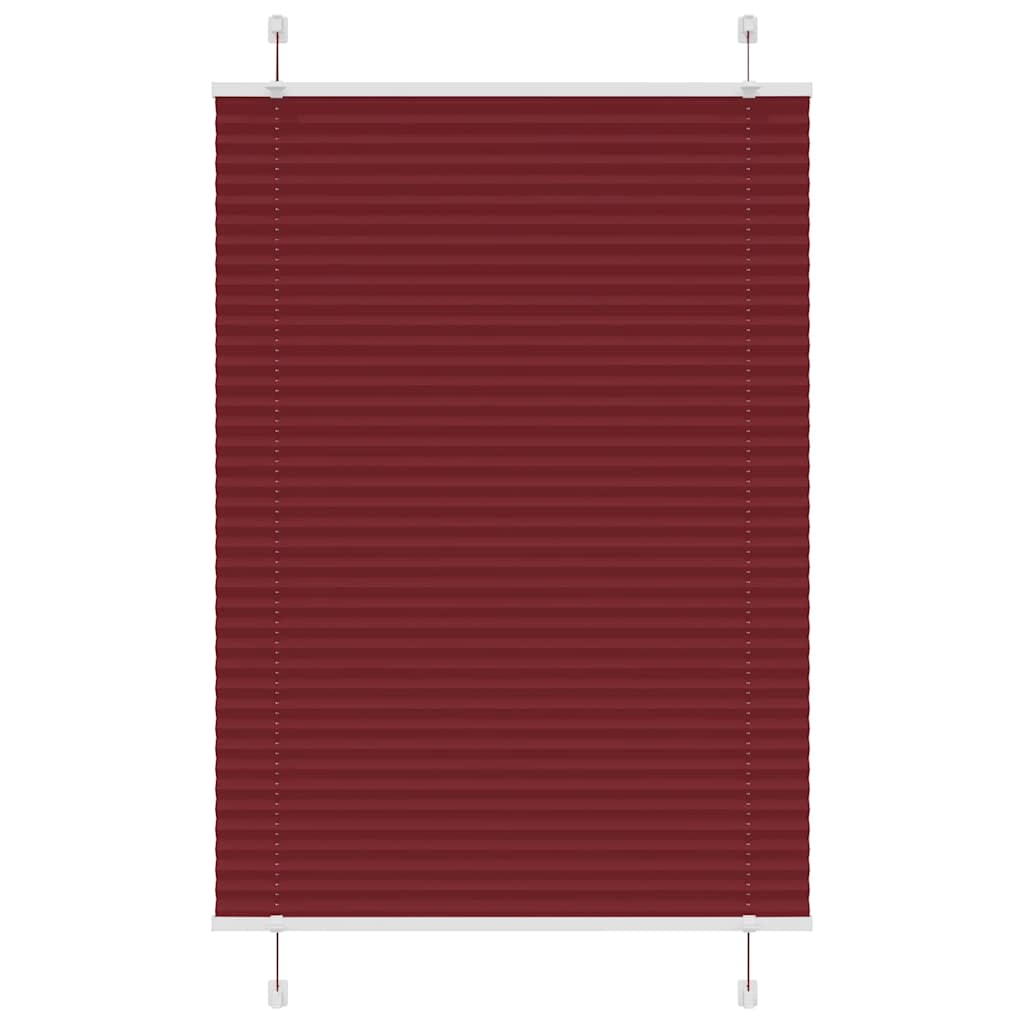 vidaXL Pleated Blind Bordeaux Red 95x100 cm Fabric Width 94.4 cm Polyester