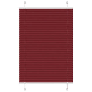 vidaXL Pleated Blind Bordeaux Red 95x100 cm Fabric Width 94.4 cm Polyester