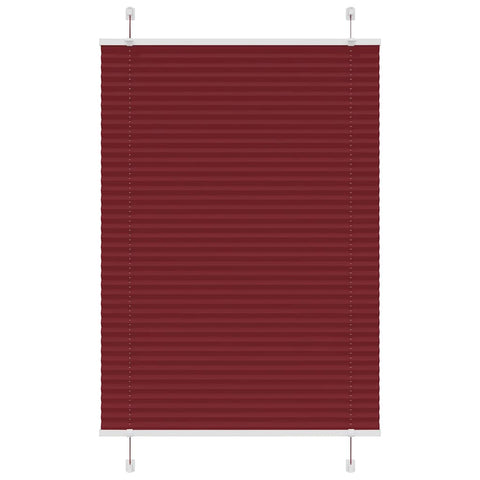 vidaXL Pleated Blind Bordeaux Red 95x100 cm Fabric Width 94.4 cm Polyester