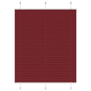 vidaXL Pleated Blind Bordeaux Red 105x100 cm Fabric Width 104.4 cm Polyester