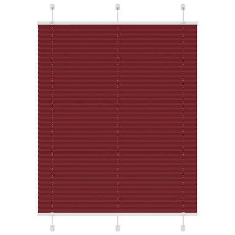 vidaXL Pleated Blind Bordeaux Red 105x100 cm Fabric Width 104.4 cm Polyester