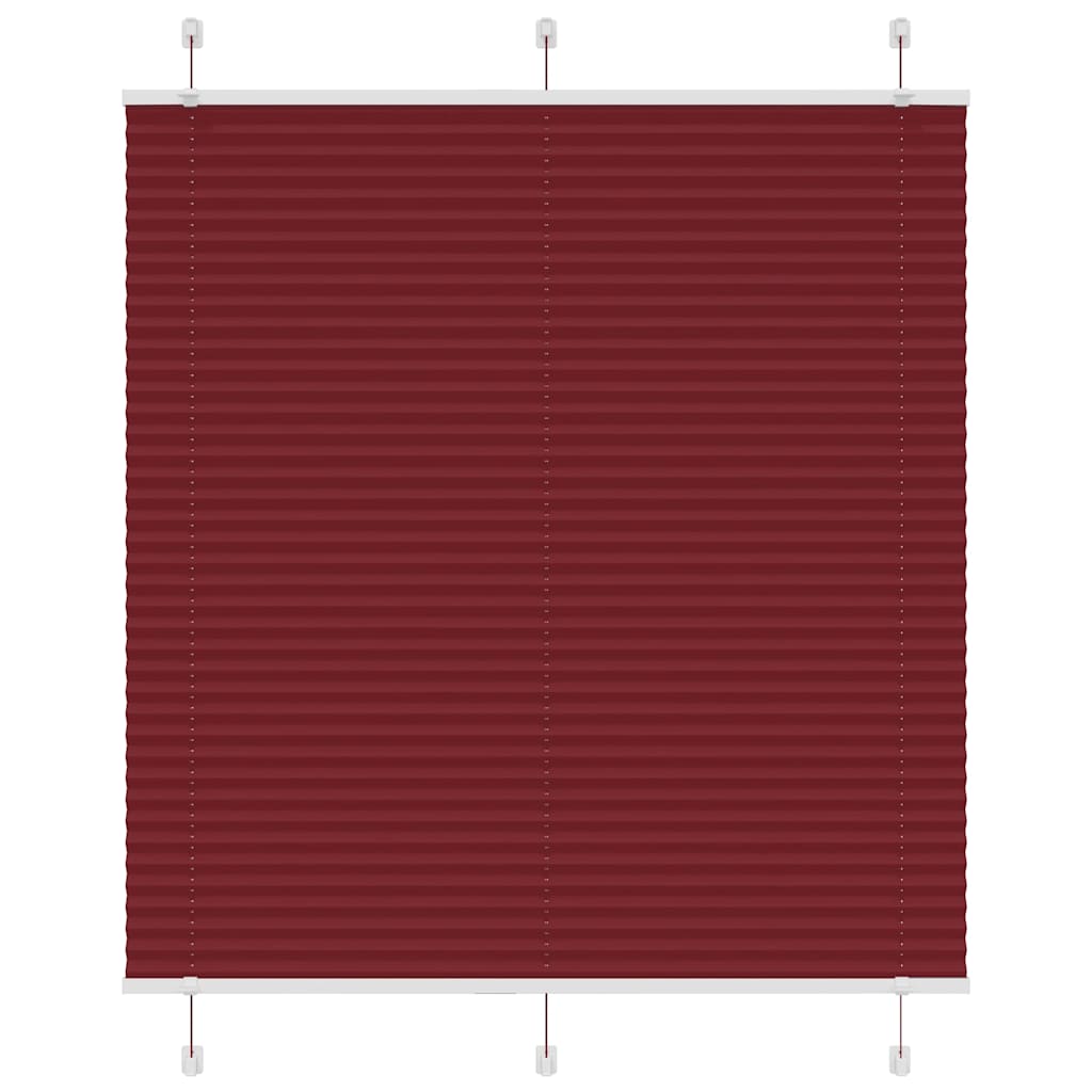 vidaXL Pleated Blind Bordeaux Red 115x100 cm Fabric Width 114.4 cm Polyester