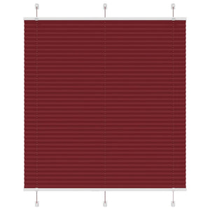 vidaXL Pleated Blind Bordeaux Red 115x100 cm Fabric Width 114.4 cm Polyester