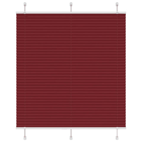 vidaXL Pleated Blind Bordeaux Red 115x100 cm Fabric Width 114.4 cm Polyester