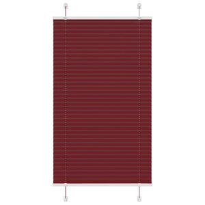 vidaXL Pleated Blind Bordeaux Red 75x150 cm Fabric Width 74.4 cm Polyester