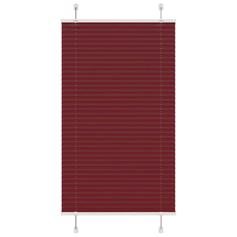 vidaXL Pleated Blind Bordeaux Red 75x150 cm Fabric Width 74.4 cm Polyester