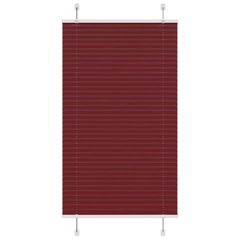 vidaXL Pleated Blind Bordeaux Red 80x150 cm Fabric Width 79.4 cm Polyester