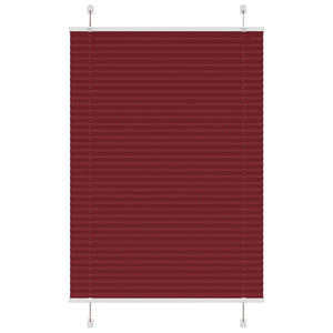 vidaXL Pleated Blind Bordeaux Red 90x150 cm Fabric Width 89.4 cm Polyester