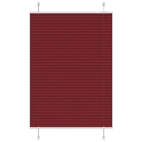 vidaXL Pleated Blind Bordeaux Red 90x150 cm Fabric Width 89.4 cm Polyester