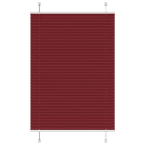 vidaXL Pleated Blind Bordeaux Red 95x150 cm Fabric Width 94.4 cm Polyester